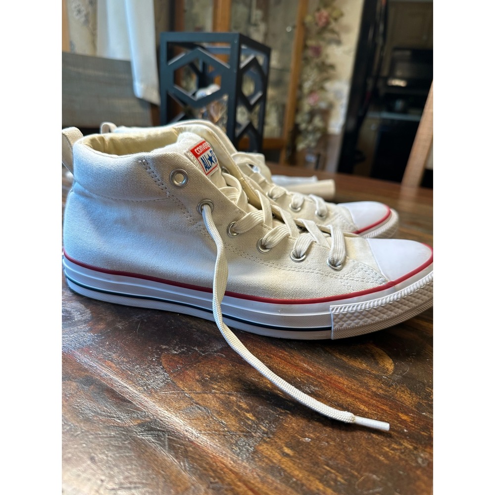 Converse‎ Chuck Taylor All Star Madison Mid White Sneakers 149546F Mens 9.5